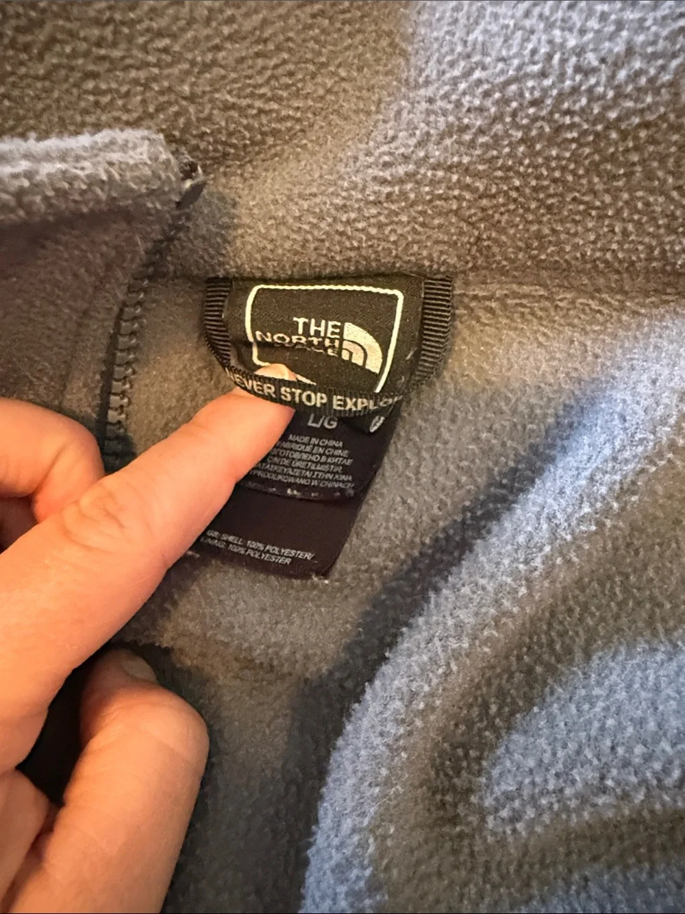 The North Face Men's 3-in-1 Gray Coat with Orange Lining and fleeced interior